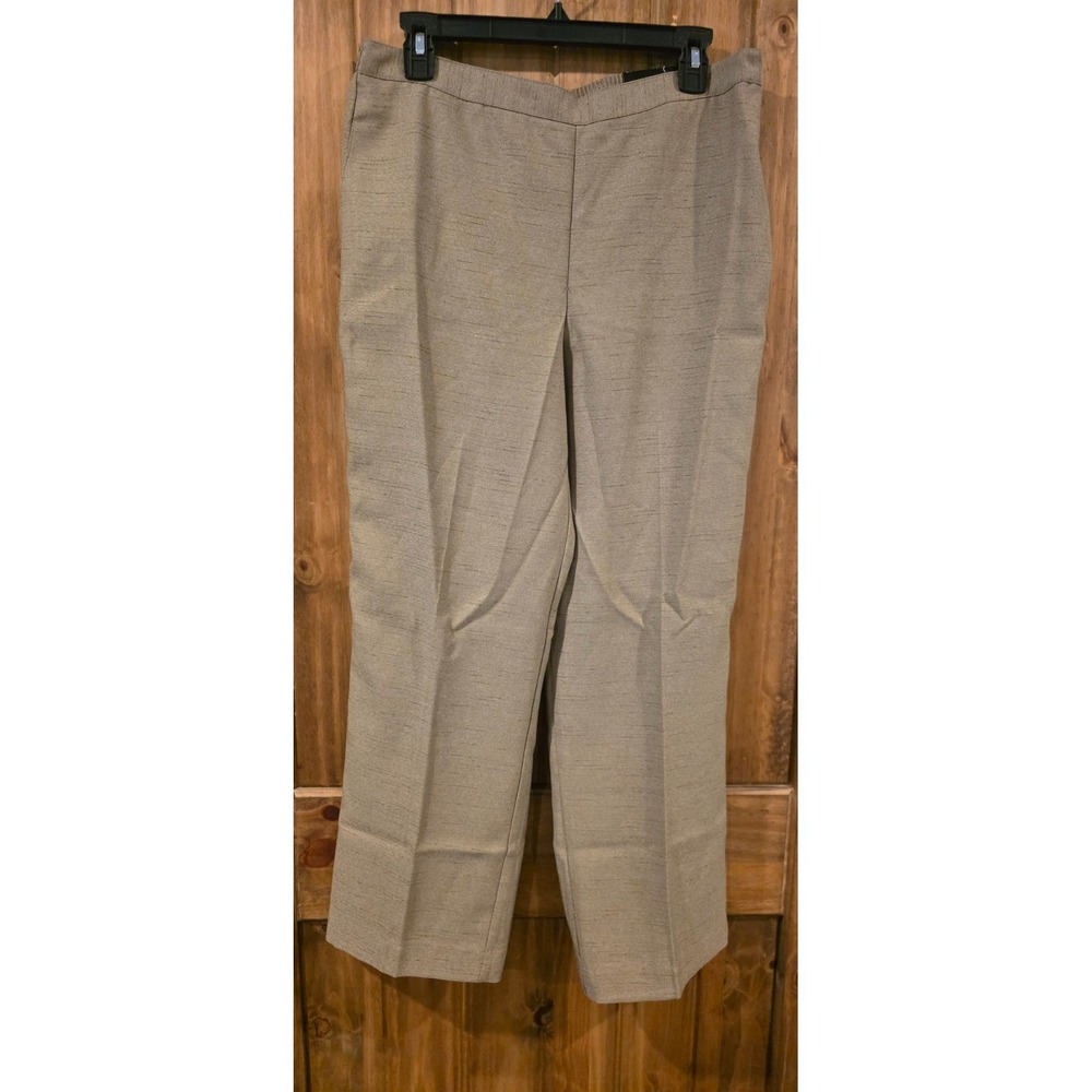 NWT Alfred Dunner Dress Pants Womens Caashew 12 Emerald Isle Classic Fit Comfort